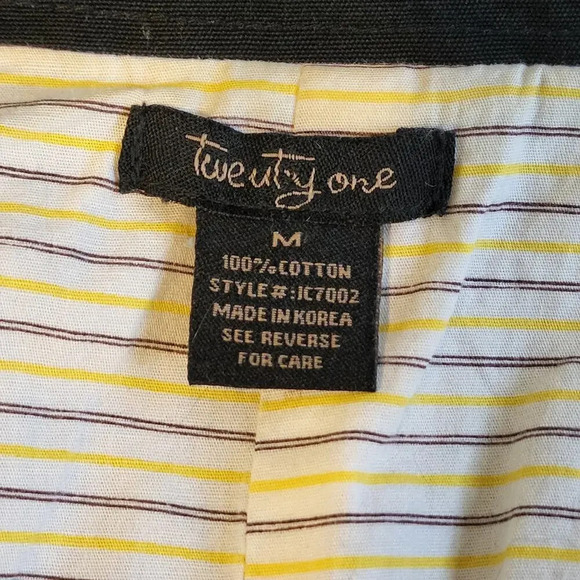 Twenty One Women's Double Breasted Cotton Snap Button Pea Coat Size Medium Black - Picture 12 of 14